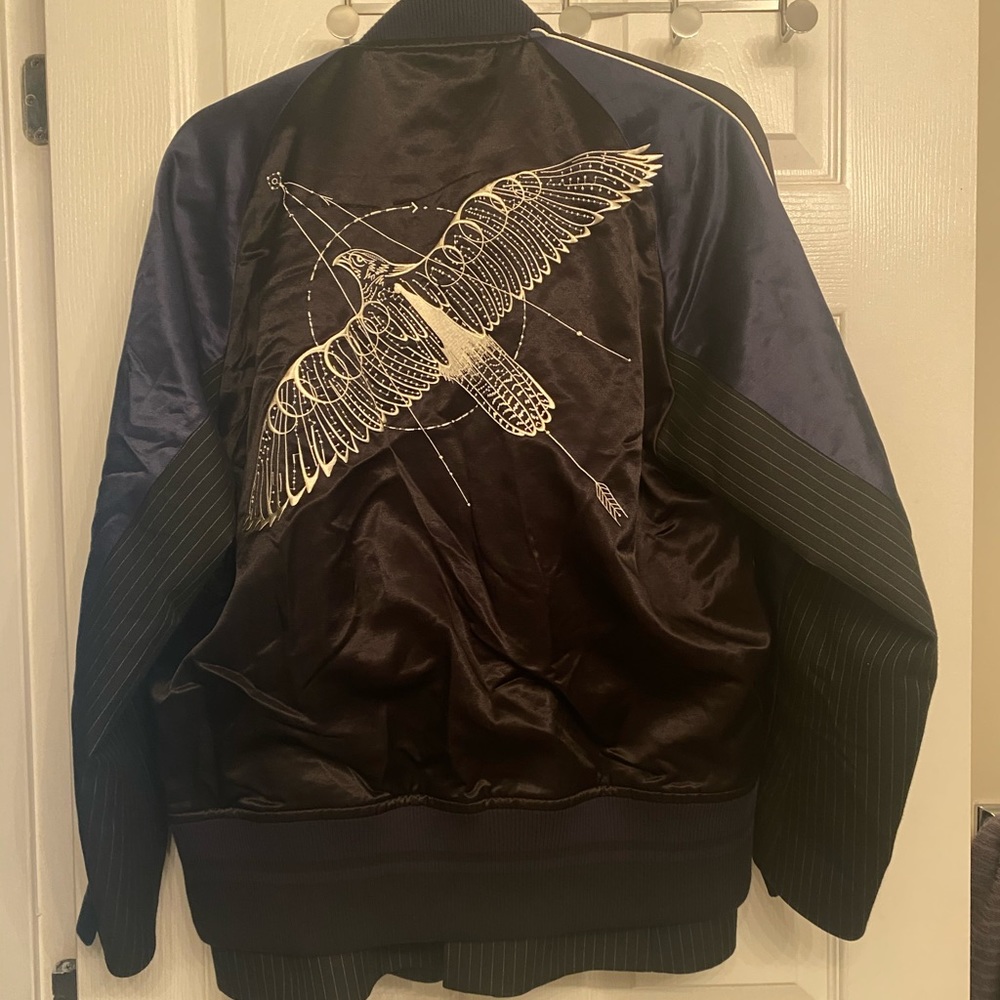 SOLD Sacai Dr Woo SS19 Embroidered Eagle Souvenir Jacket Blazer - Picture 2 of 16